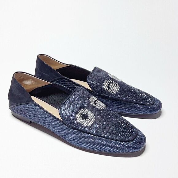 Staccato Big Eyes Wink Loafer / Slides Collections Sparkly Blue Women’s Size 8 - Picture 5 of 13